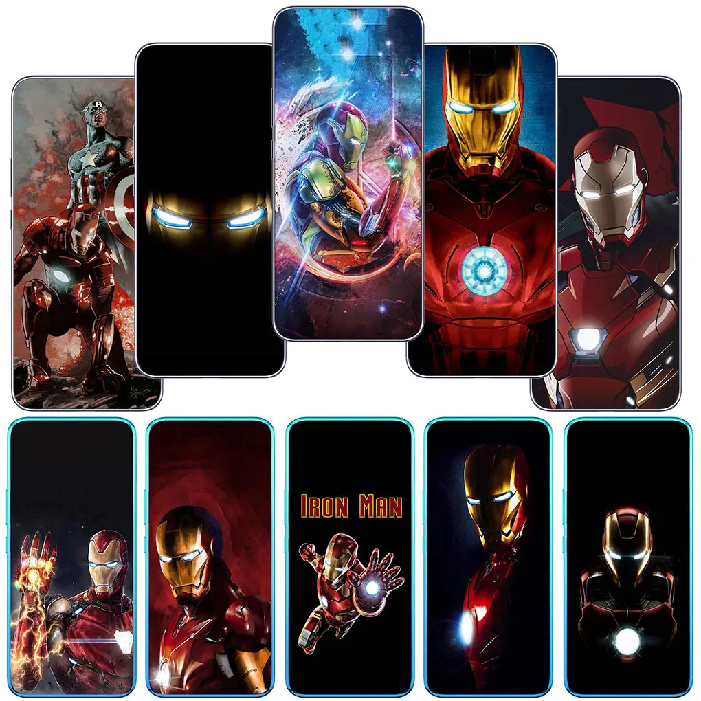 Мягкий чехол с героем Marvel Железный человек для Motorola Moto Edge 40 Pro 30 neo 20 One Fusion G200 E22 E40 E30