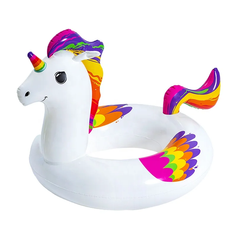 

36159 Summer Beach Water Unicorn Animal Safety Swimming Ring Inflatable