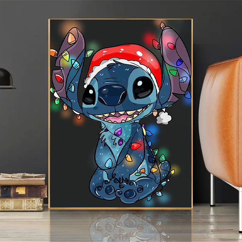 

Christmas Disney Lilo Stitch Diamond Painting Frozen Cartoon Character Diamond Mosaic Children's Room Decor Rhinestone Picture