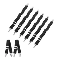 8pcs sheet straps suspenders band adjustable bed corner holder elastic fasteners clips grippers mattress pad cover fitted sheet