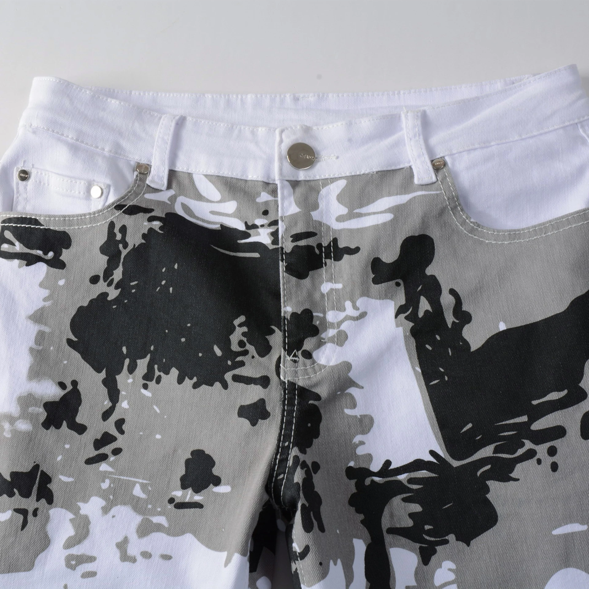 Fashion Sports Men's Pants Camouflage Print Slim Stretch Cotton Pants Outdoor Training Cool Guy Jeans Streetwear Calca Masculina