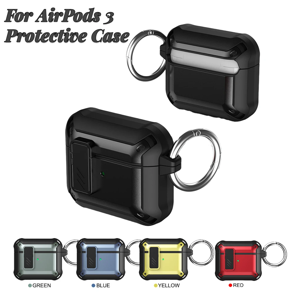 

Защитный чехол для AirPods 3, защитный чехол для беспроводных наушников, защитный чехол для наушников с кожаным рукавом, защитный отсек для заря...