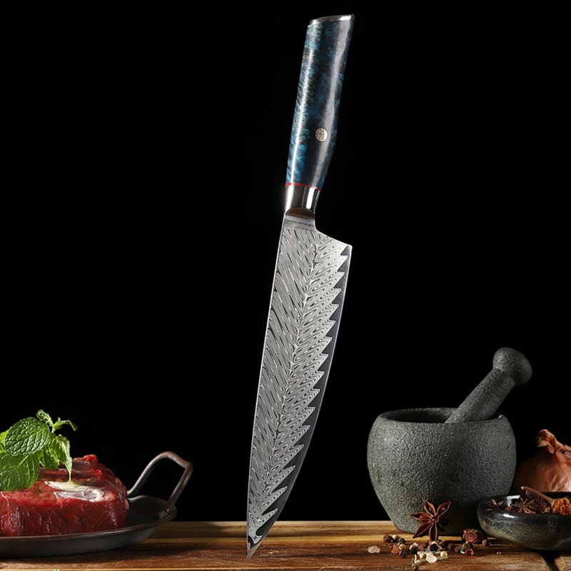 

Cleaver Damascus Knife 67 Layers Damascus VG10 Steel 8.5 Inch Sharp Gyutou Pro Sashimi Sushi Chef Slicing Fish Kitchen Knife