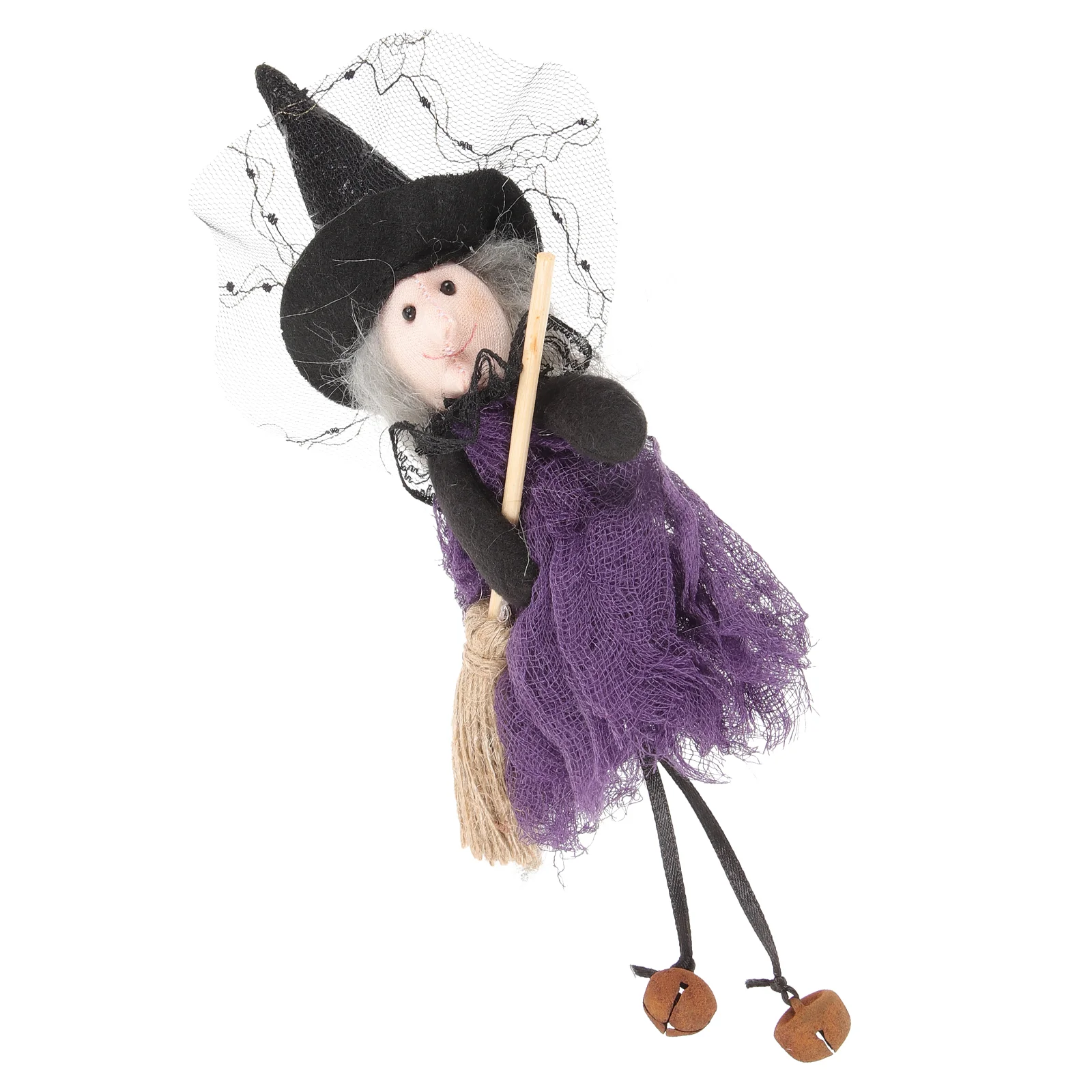 

Witch Halloween Ornaments Delicate Figurine Festival Props Home Decor Adorable Lovely Party Fabric Household Desktop