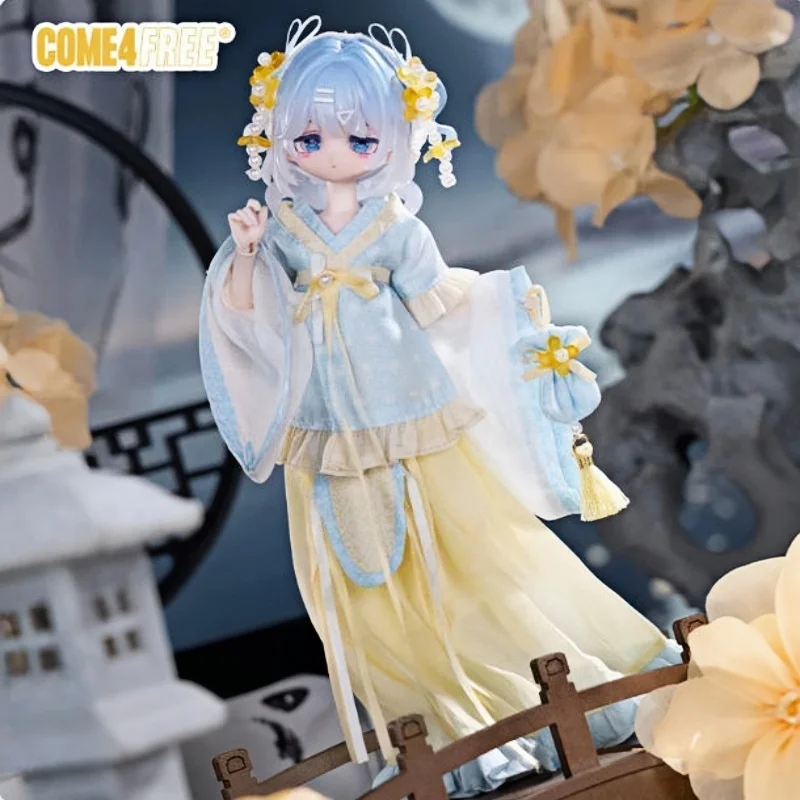 Фото Come4free 1/8 Bjd Ob11 Комплект одежды для куклы: платье, пальто, юбка, саше, светло-желтый и небесно-голубой набор, оригинал, в наличии №2