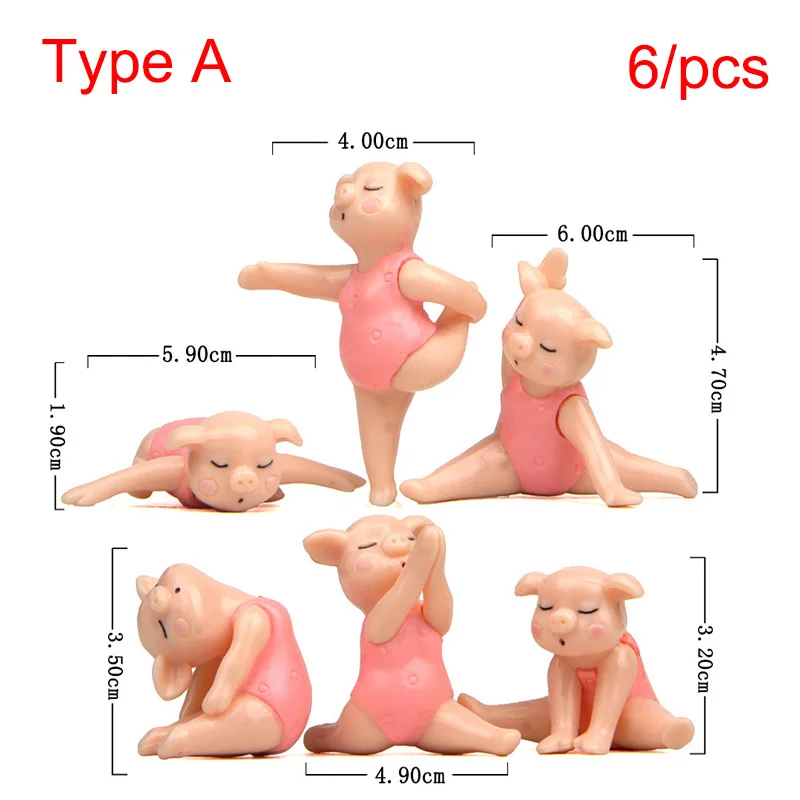 

Статуэтки свинок ELESAHOME 6 шт.