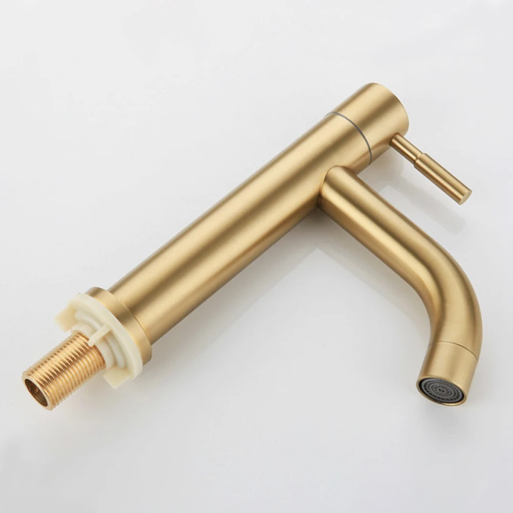 

Sink Mixer Faucet Anti-corrosion Ceramic Valve Control Water Flow Replacement Single Handle Stainless Steel Practical
