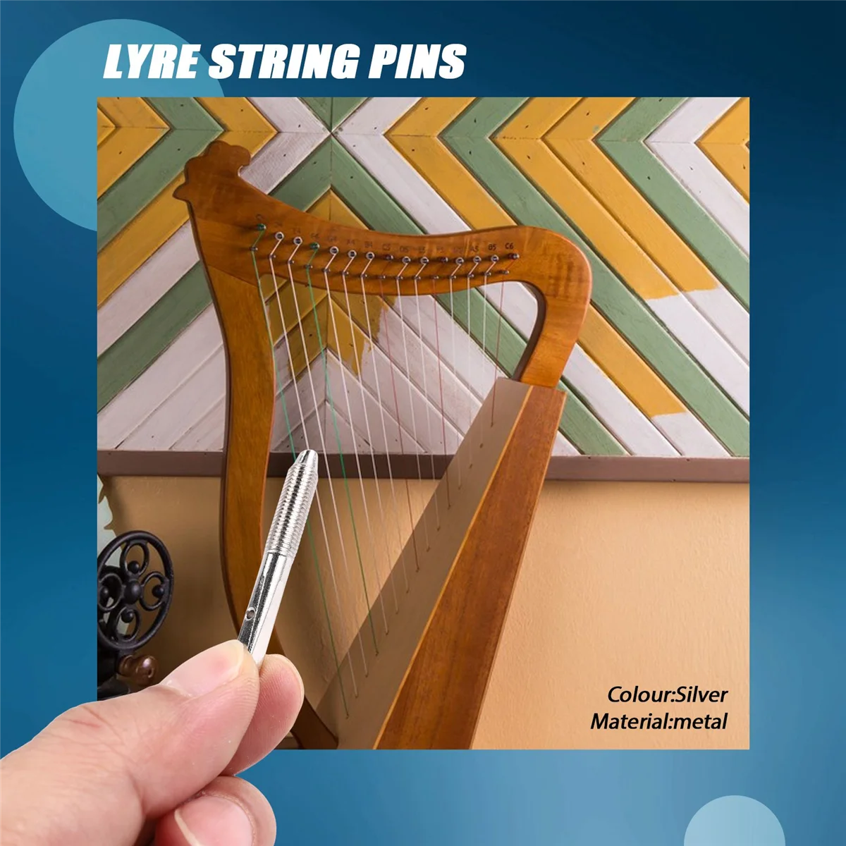 10 шт. штифты Lyre для Laiyaqin Маленькая Музыкальная гирлянда греческий инструмент