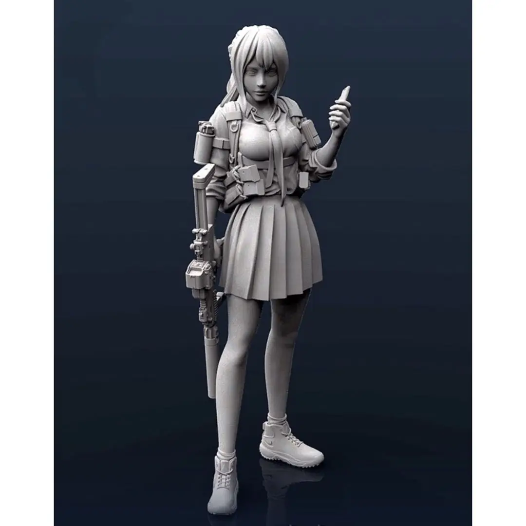 Resin Figure Unpainted Model Kit Anime 3D Printing Garage Kit1/35 Resin Model White Mold 088