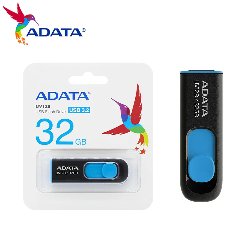 ADATA U Disk UV128 серия USB3.2 скользящая телескопическая интерфейсная система без крышки