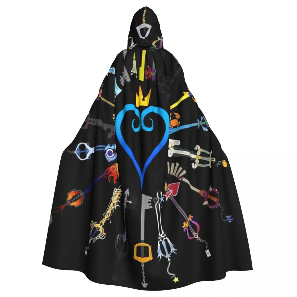 

Накидка с капюшоном Kingdom Hearts Keyblades для женщин и мужчин, длинная одежда для косплея на Хэллоуин/вечевечерние