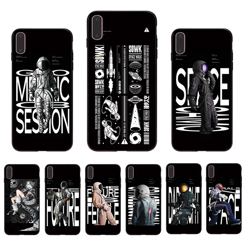 

Funny Astronaut Spaceman Cool phone Case For Iphone SE 2020 XS 11 Pro Max 13 12 Mini Hard Shell X XR 6S 7 8 Plus 5S Mobile Cover