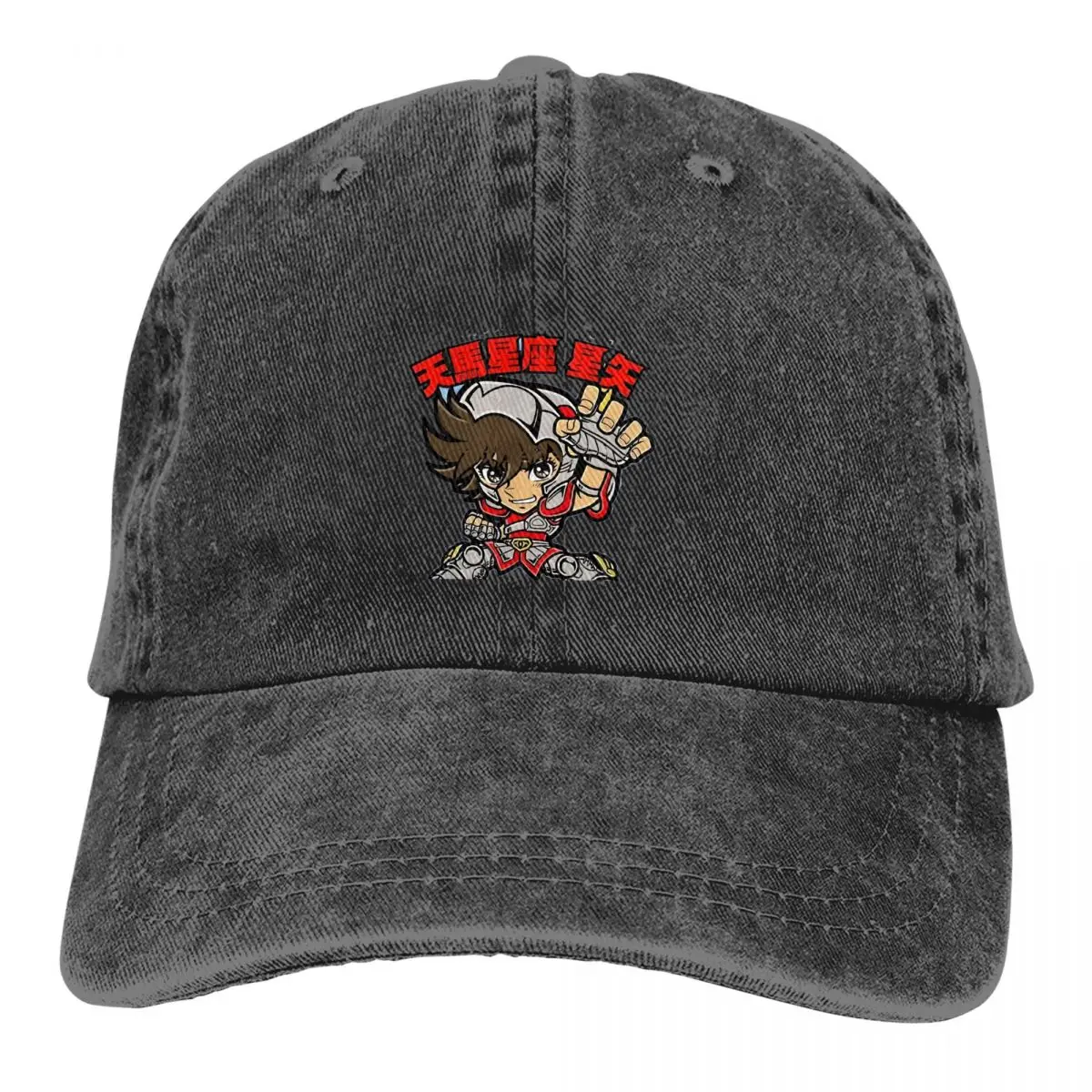 

Washed Men's Baseball Cap Chibi Pegasus Trucker Snapback Caps Dad Hat Saint Seiya Manga Golf Hats