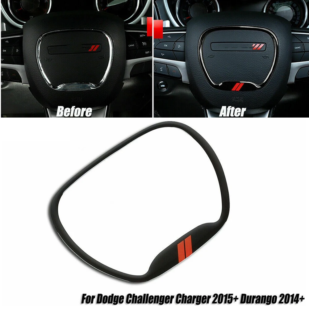 

Steering Wheel Central Ring Trim For Dodge Challenger 2015-2020 For Jeep Grand Cherokee SRT8 2014-2020 Circle Trim Car sticker