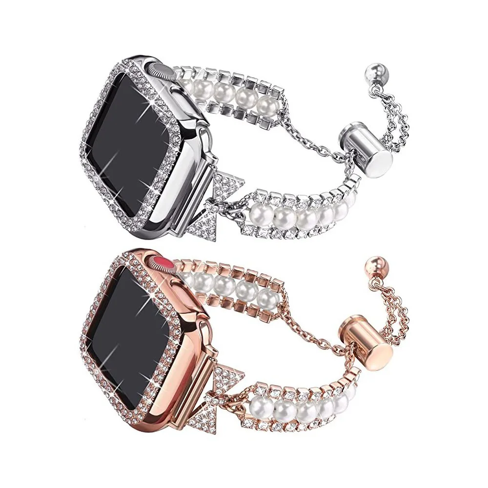 

Suitable for various generations of Apple Watch watches with pearl bracelets and smart watch straps