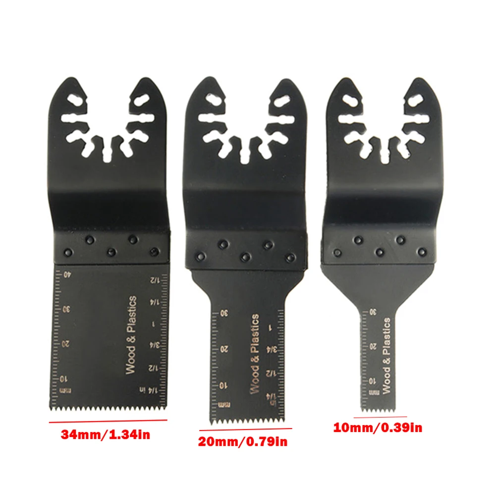 

4pcs Oscillating MultiTool Saw Blade Set 10/20/34/45mm For Renovator For Cutting Soft Metal Wood Plastic Opening Hole Power Tool