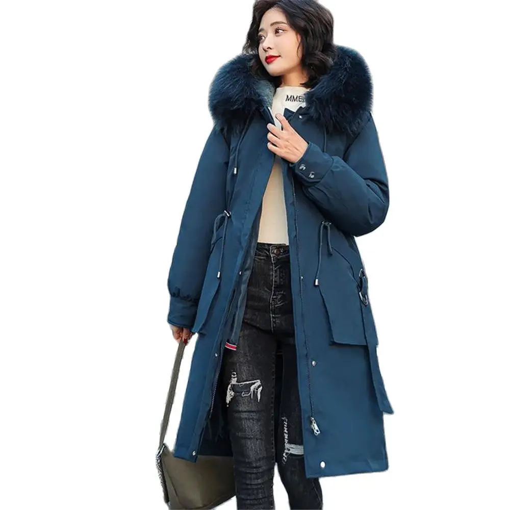 

Женский бархатный утепленный пуховик, зимняя куртка средней длины со съемной подкладкой, размеры 2024-4XL