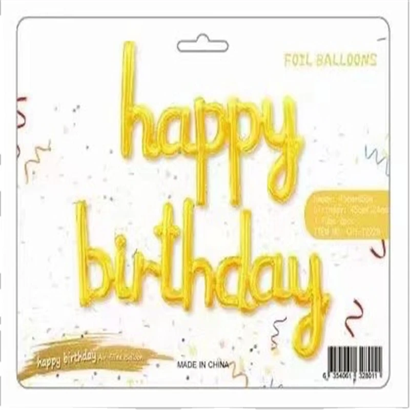 Conjoin Lowercase Letter Happy Birthday набор алюминиевых воздушных шаров украшение для дня