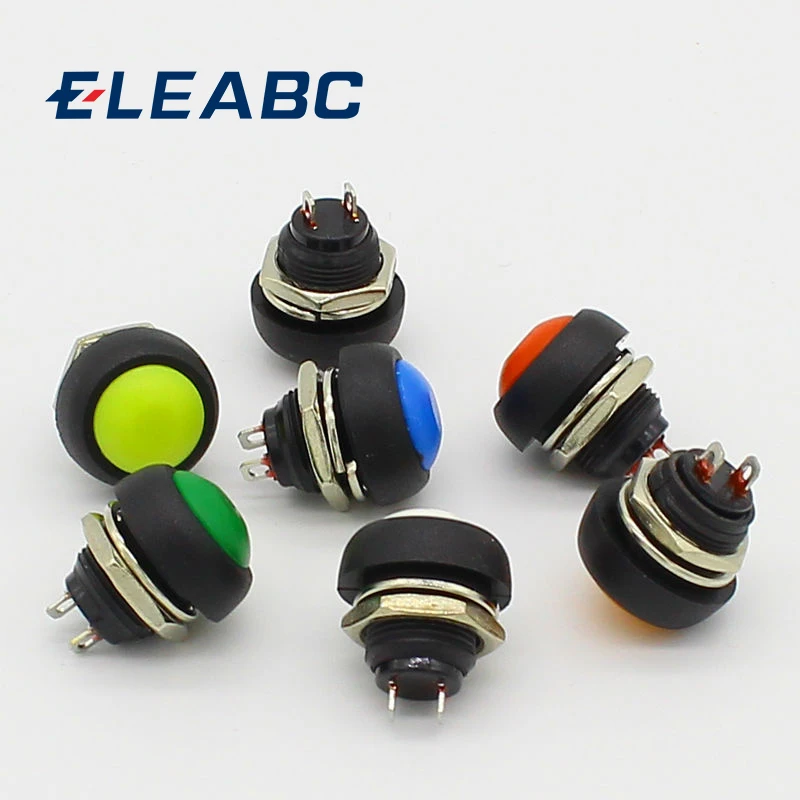 

7PCS 12mm Waterproof Momentary Push button Switch OFF-(ON) Self Return