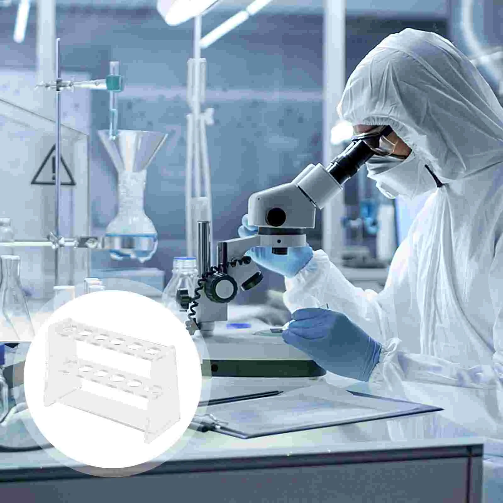 

Test Tube Rack 12- hole Test Tube Holder Colorimeter Tube Rack for Scientific Experiments Party