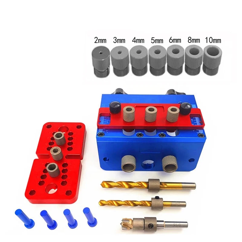 

Hole Jig Pocket Wood 1 Hole Precision Aluminum Tools Connection Locator Round 3 Opener Woodworking Tenon Alloy Punch Set In