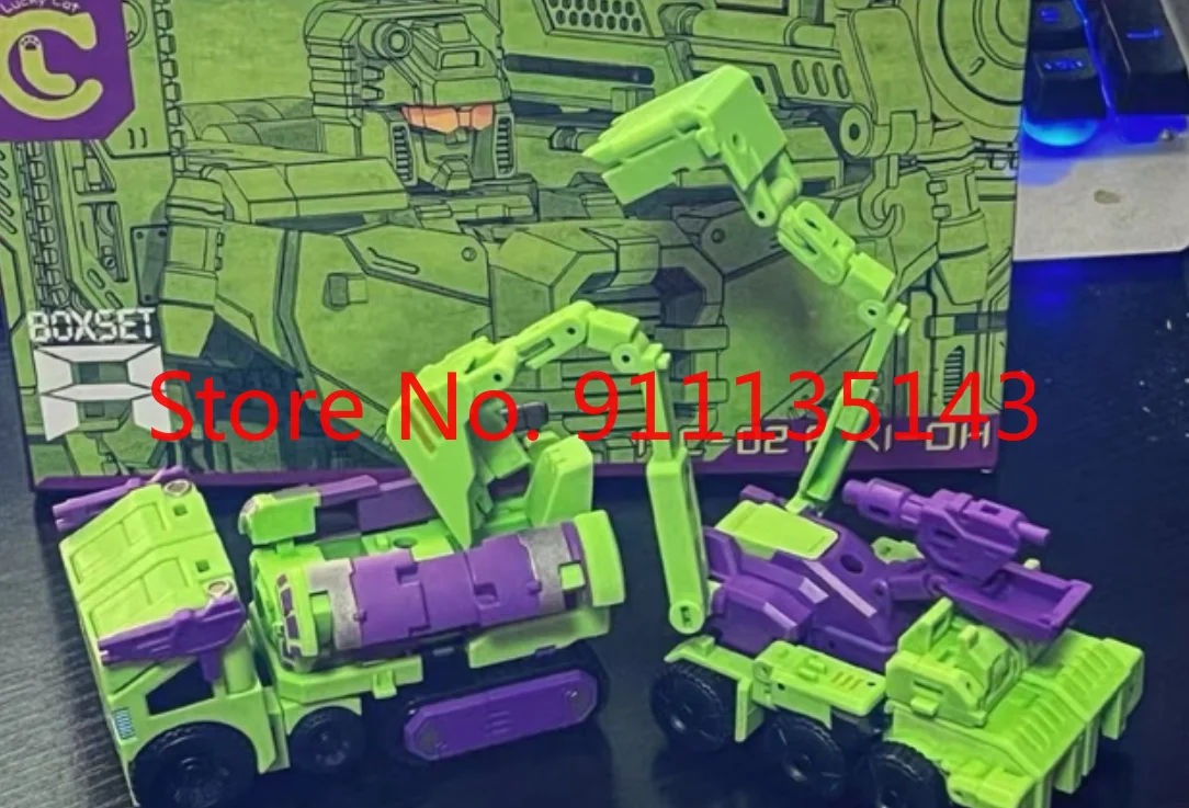 

Lucky Cat Micro Cosmos MC-02 Riki-Oh Devastator Mixmaster + Bonecrusher Set of A Transformation Toys hobby collection Action
