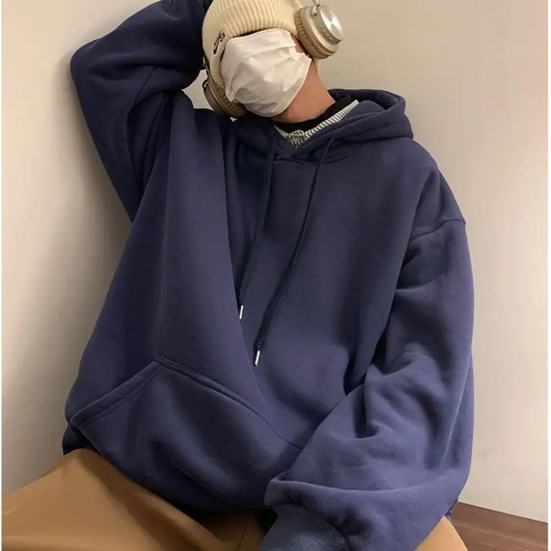 

Fashion Korean Luxury Brand Man Hoodies Streetwear Solid Color Fall New Men Casual Clothing Harajuku Oversized Male Sweatshirts