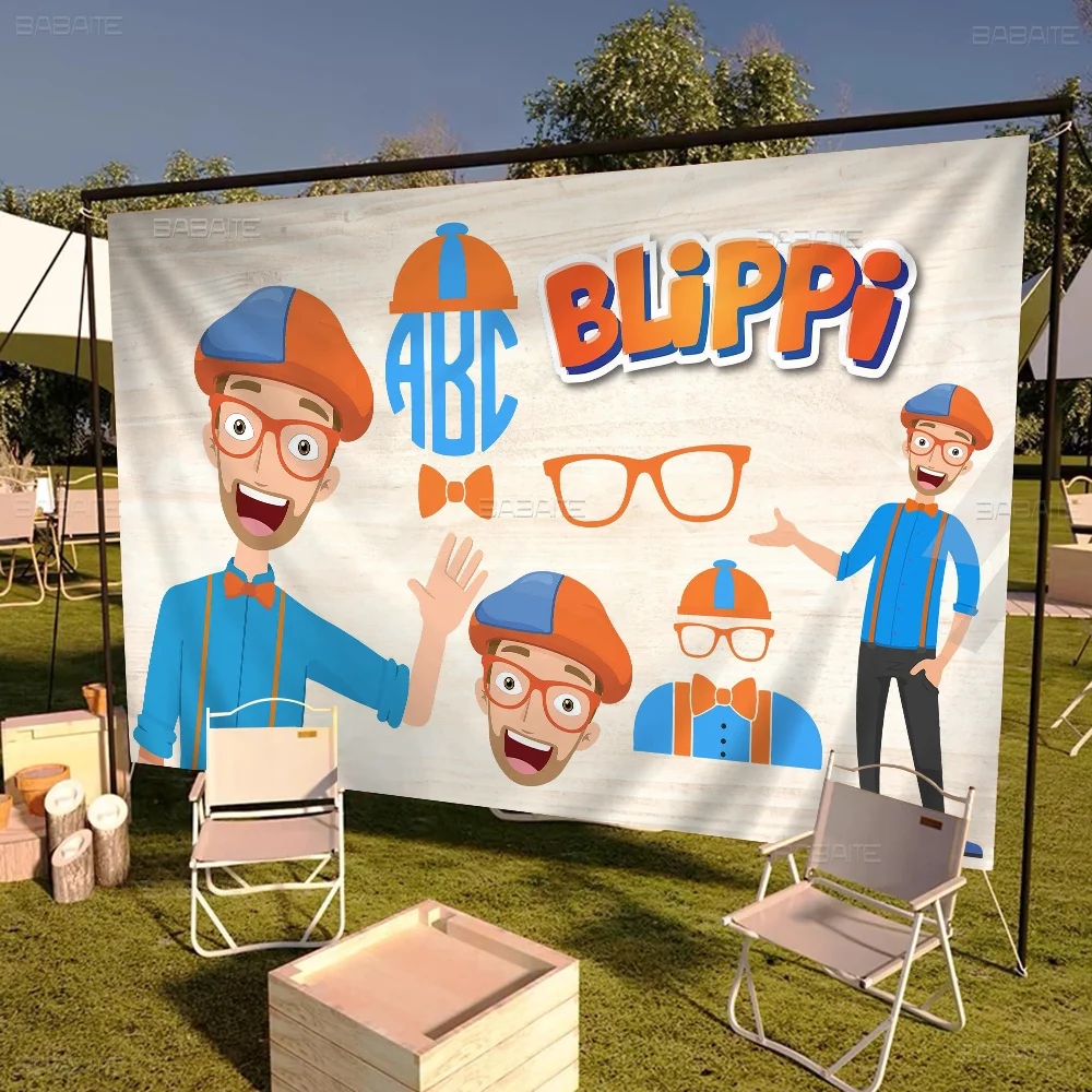 ABC B-Blippiing Musical Small Size Cheerleading Banner Hand Pulled Flag Outdoor Atmosphere Flags