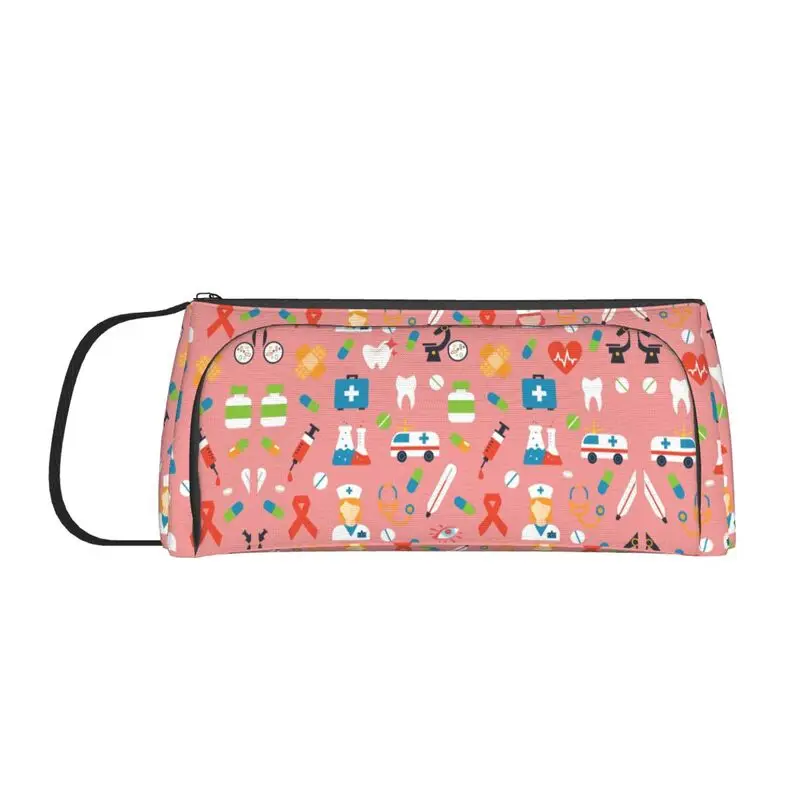 

Kawaii Nurse Nursing Pattern Cute Pencil Case Bag Girl Boy Large Capacity Health Care Pencil Box Students Stationery