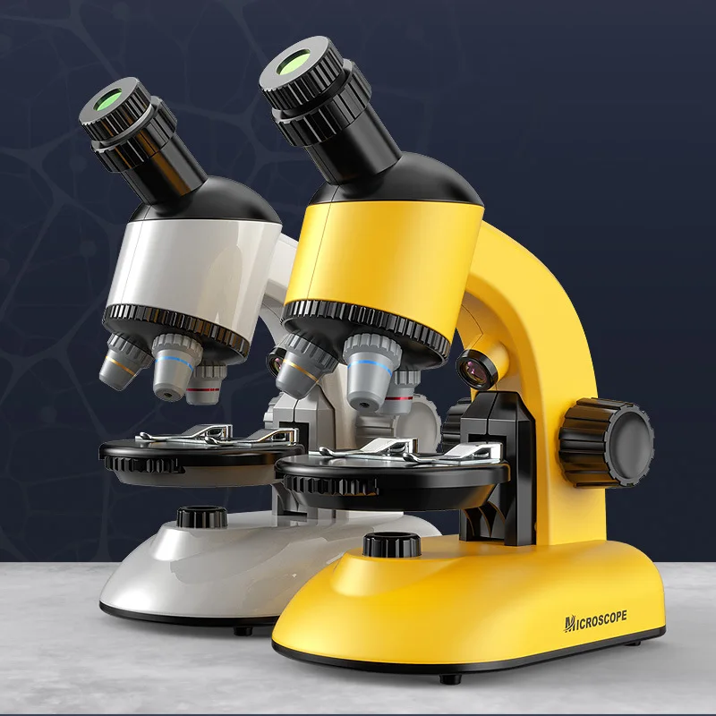 

1100 Rotating Head Microscope HD 1200 Times Elementary School Student Experimental Science and Equipment Educational Toys