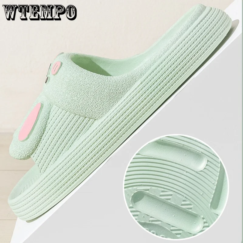 WTEMPO Cute Slippers Fashion Female Summer Thick Bottom Shoes Bathroom Inside The Home Dormitory Cartoon Sandals Dropshipping