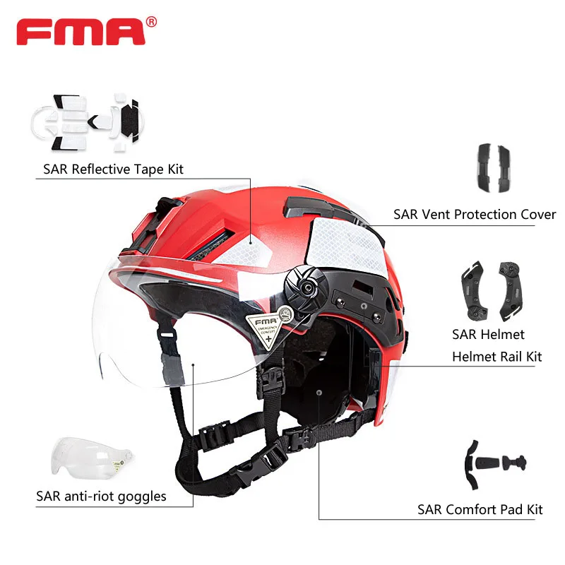 FMA Rescue Search Tactical EX SAR Series Легкий шлем Регулируемый огнестойкий безопасный