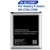 replacement battery for samsung galaxy k zoom c1158 c1115 sm c1116 genuine eb bc115bbe eb bc115bbc with nfc 2430mah