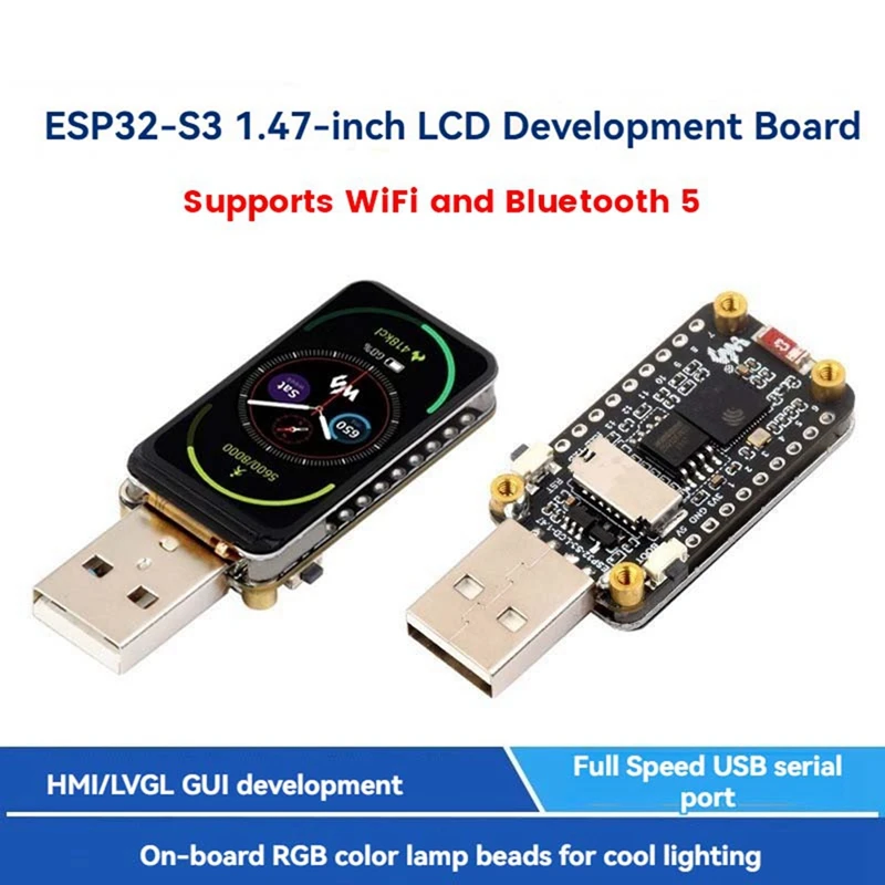 Плата разработки ESP32-S3 1 47-дюймовый ЖК-дисплей встроенный цветной RGB-держатель