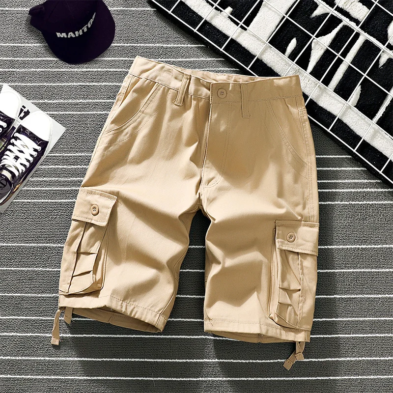 Summer Shorts Men's Fashion Overalls Multi Pocket Loose Oversized Jogging Jogging Pants Cotton Comfortable Beach Pants
