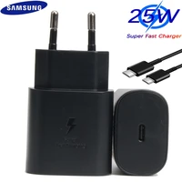 samsung s22 s21 note 20 10 super fast charger cargador 25w eu power adapter galaxy s20 a12 a31 a51 a71 m12 5g type c cable