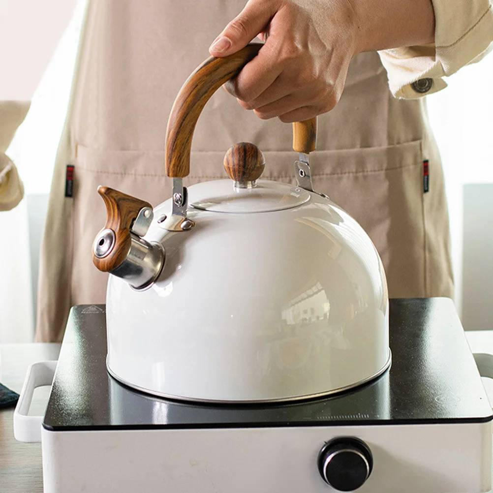 

Whistle Kettle Kitchen Stainless Steel Whistling Pot Hot Water Home Tea Spherical