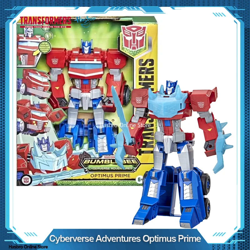 Hasbro Transformers Bumblebee Cyberverse Adventures Dinobots Unite Roll N’ Change Optimus Prime Push-to-Convert Action Figure