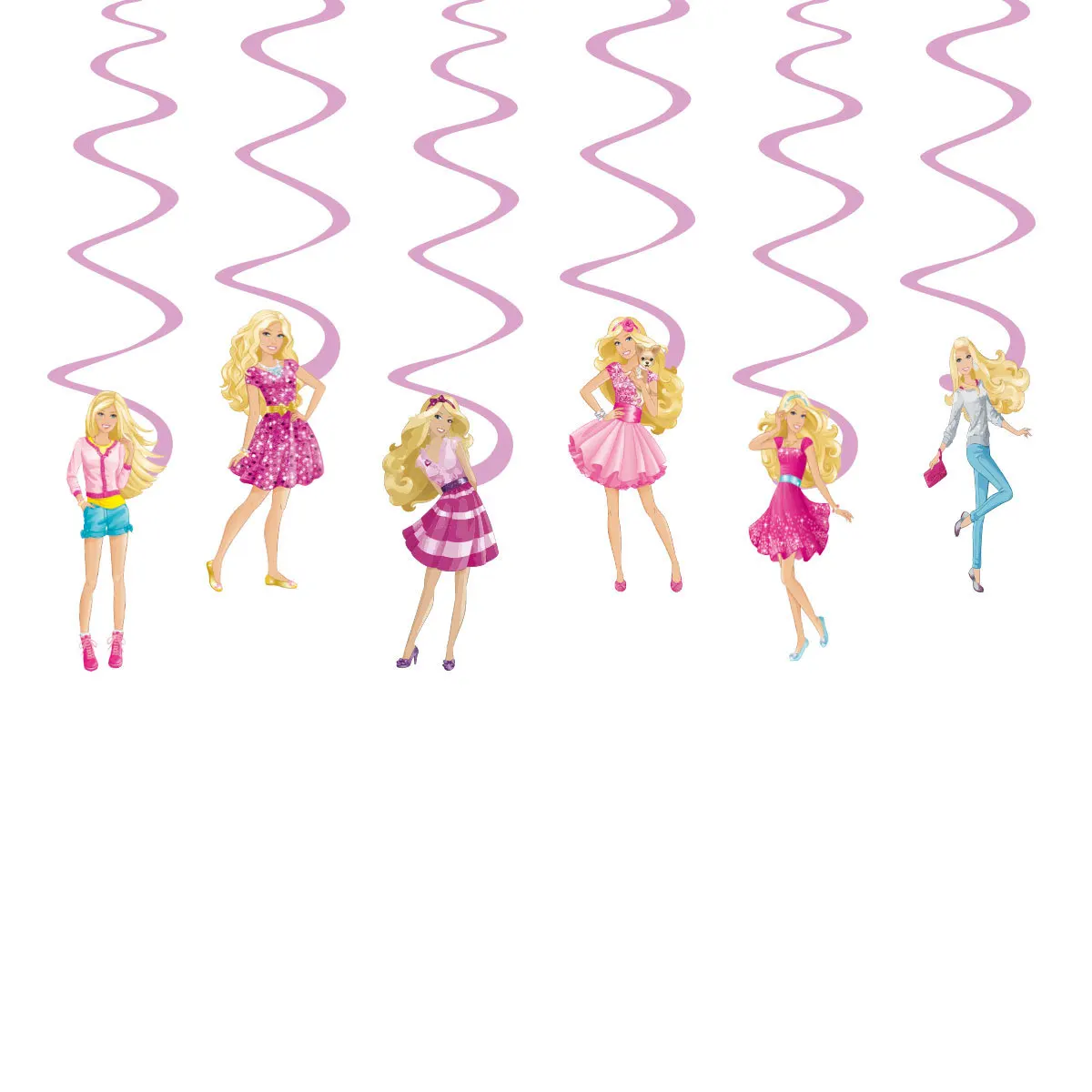 Кукла Барби украшение для вечевечерние на день рождения розовый баннер