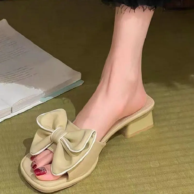 New 2023 Women's Shoes Summer Flats Casual Dress Fashion Female Slides Open-toe Slippers Women Slingback Sandals Zapatos Para