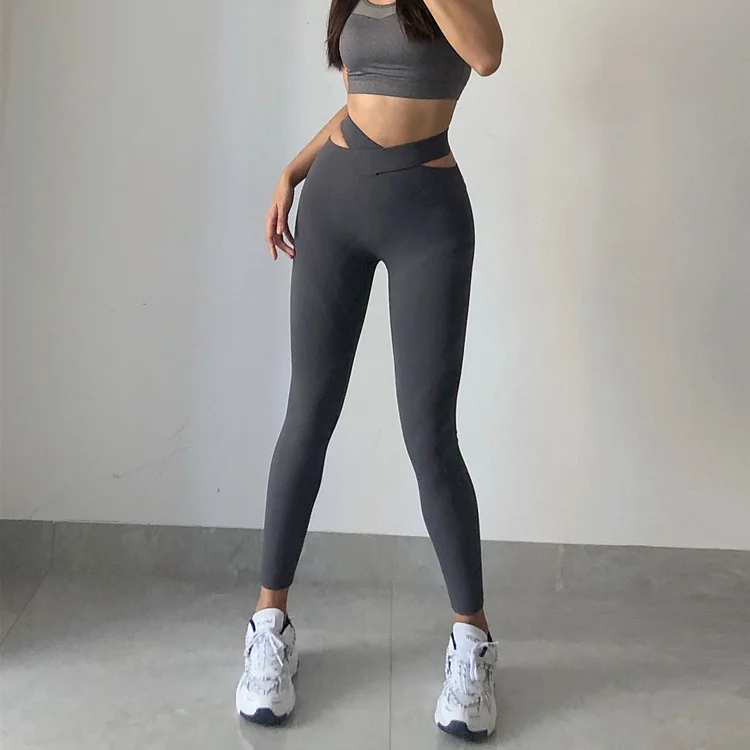 

Женские спортивные Леггинсы Gymshark с V-образной талией, Сексуальные облегающие Бесшовные Леггинсы пуш-ап телесного цвета для тренировок и бег...