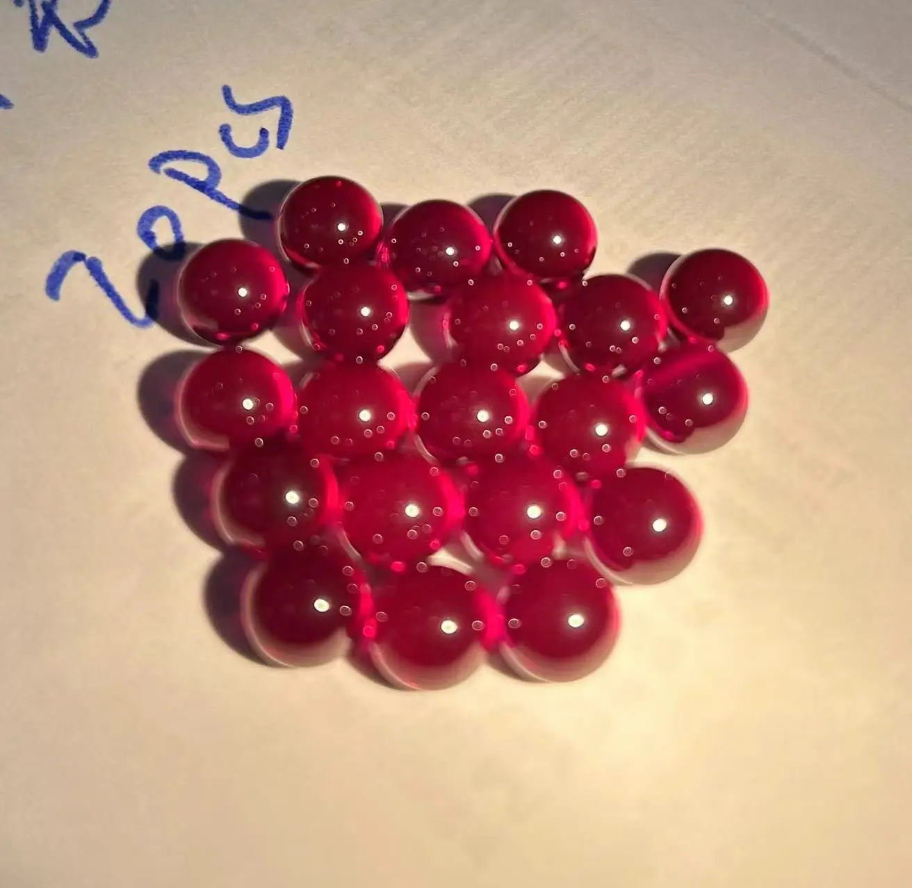 Класс 5А рубиновый шар промышленный № 5 красный непробиваемый корундовый без