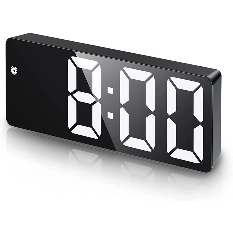 

Alarm Clock, LED Clock For Bedroom, Electronic Desktop Clock With Temperature Display, Adjustable Brightness