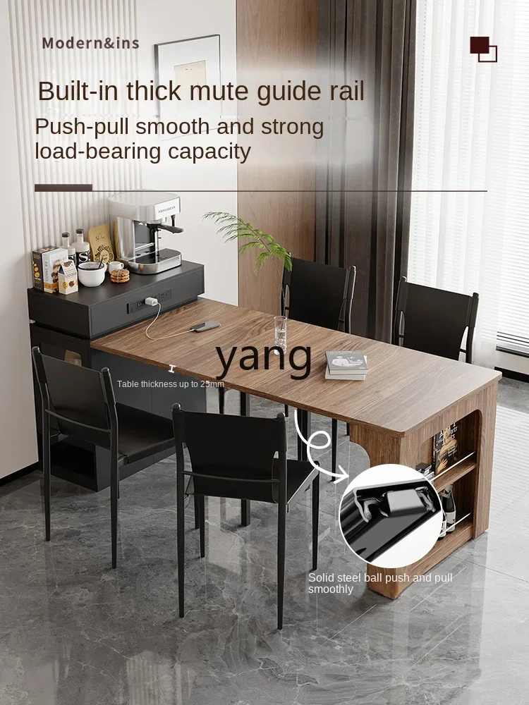 Yjq современный простой узкий кухонный остров обеденный стол встроенный домашний