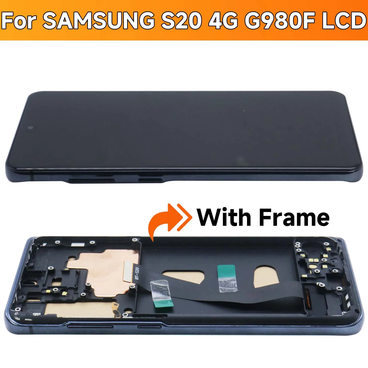 Протестированный 100% Рабочий ЖК-дисплей Качества AAA S20 С Рамкой Для SAMSUNG SM-G981B/DS G981
