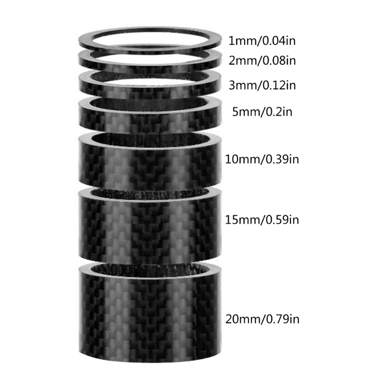 Углеродные волокна Гарнитуры Проставки для вилок Велосипедные кольца Прокладки