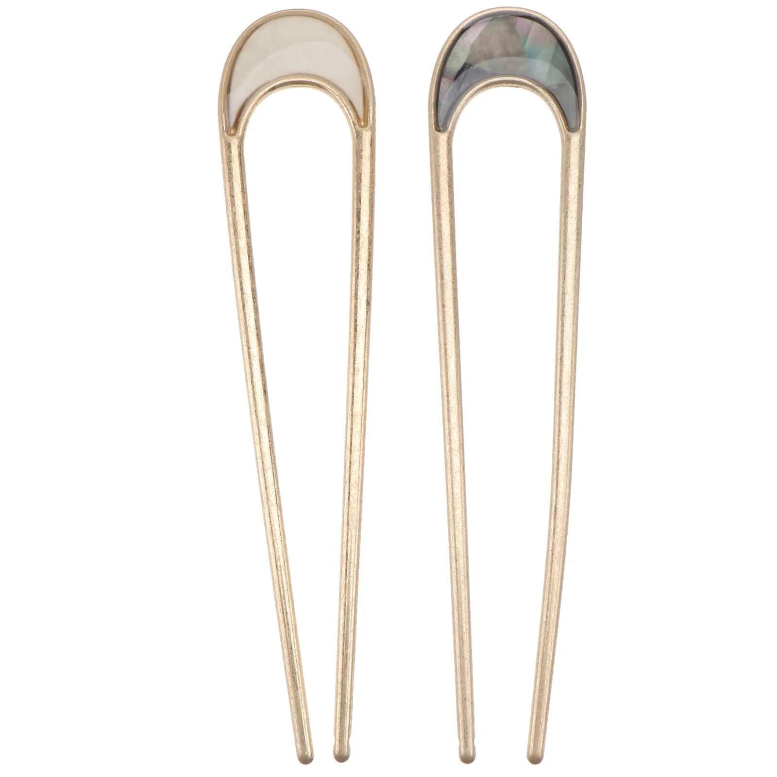 

2 Pcs U Shaped Hair Pins Girls Accessories Stick Crystal Decor Women Hairpin Fashion Bridal
