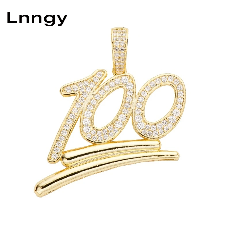 

Подвеска Lnngy из желтого золота со сверкающим фианитом в стиле хип-хоп, 10 к