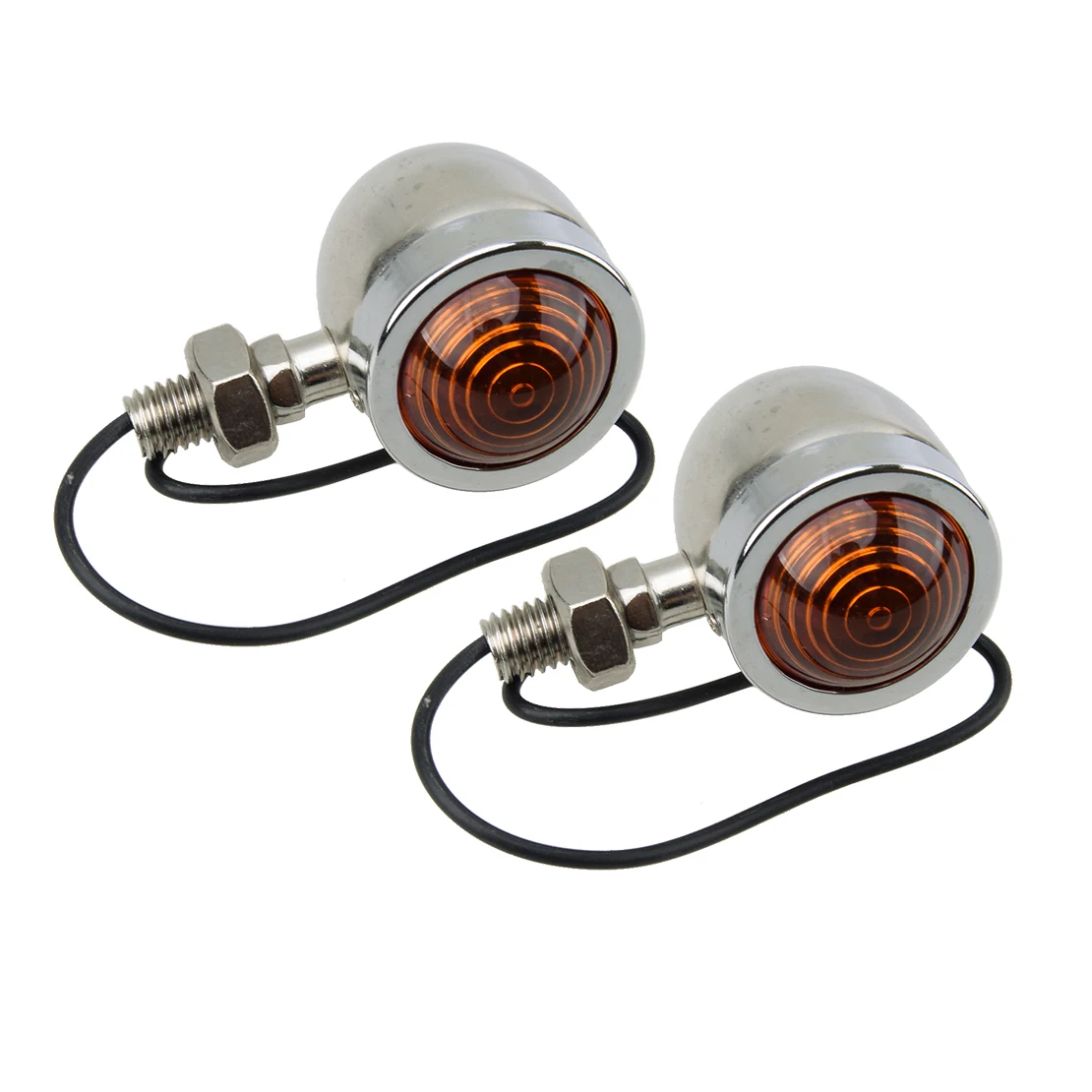 

12 В 2 шт. янтарные мотоциклетные скутеры Мини Пуля поворотный сигнал указатель поворосветильник световой индикатор круглый тип объектив с 10 мм монтажными болтами