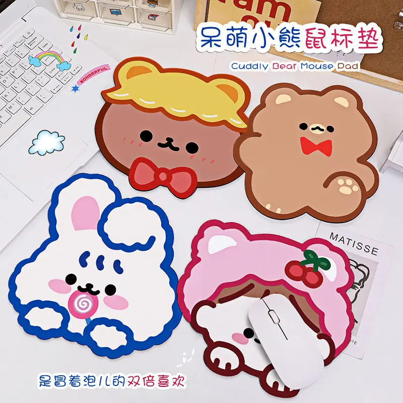

Новинка, коврик для мыши Kawaii с милым медведем и животными, большой Настольный коврик, коврики, водонепроницаемые, для офиса и дома, декоративный коврик с чашкой, нескользящий, для девочек и мальчиков, для комнаты